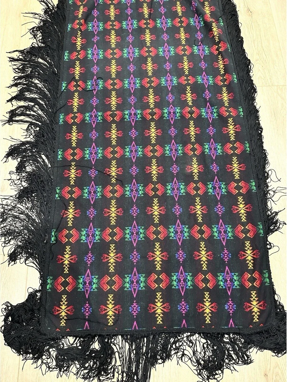 Vintage Beaver State Pendleton Robes & Shawls Wool Wrap Fringe Southwestern